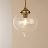 Mia Fine Fluted Pendant Light in Antiqued Brass