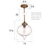 Mia Fine Fluted Pendant Light in Antiqued Brass