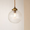 Putney Fine Fluted Pendant Light in Antiqued Brass