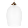 Walcot Pendant Light, Frosted Glass, in Antiqued Brass
