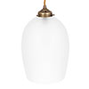 Walcot Pendant Light, Frosted Glass, in Antiqued Brass