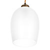 Walcot Pendant Light, Frosted Glass, in Antiqued Brass