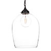 Chalford Glass Pendant Light in Matt Black