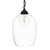 Chalford Glass Pendant Light in Matt Black
