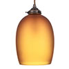 Clifton Amber Pendant Light in Antiqued Brass