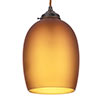 Clifton Amber Pendant Light in Antiqued Brass