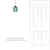 Clifton Teal Pendant Light in Antiqued Brass