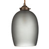 Clifton Smoked Pendant Light in Antiqued Brass