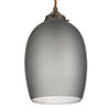 Clifton Smoked Pendant Light in Antiqued Brass