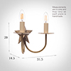 Product List - Jim Lawrence - Double Star Wall Light in Antiqued Brass ...