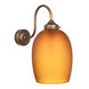 Clifton Amber Wall Light in Antiqued Brass