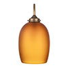 Clifton Amber Wall Light in Antiqued Brass