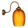 Clifton Amber Wall Light in Antiqued Brass