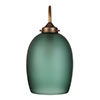 Clifton Teal Wall Light in Antiqued Brass