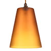 Evesham Amber Pendant Light in Antiqued Brass