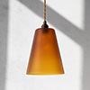 Evesham Amber Pendant Light (ES) in Antiqued Brass