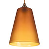 Evesham Amber Pendant Light (ES) in Antiqued Brass
