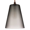 Evesham Smoked Pendant Light in Antiqued Brass