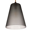 Evesham Smoked Pendant Light in Antiqued Brass