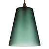 Evesham Teal Pendant Light in Antiqued Brass