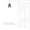 Evesham Teal Pendant Light in Antiqued Brass