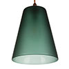 Evesham Teal Pendant Light in Antiqued Brass