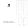Evesham Teal Pendant Light (ES) in Antiqued Brass
