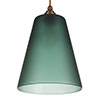 Evesham Teal Pendant Light (ES) in Antiqued Brass