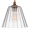 Ashley Fluted Pendant Light in Antiqued Brass