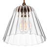 Ashley Fluted Pendant Light in Antiqued Brass