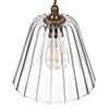 Ashley Fluted Pendant Light in Antiqued Brass