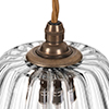 Ashley Fluted Pendant Light in Antiqued Brass