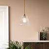 Ashley Fluted Pendant Light in Antiqued Brass