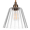 Ashley Fluted Pendant Light (ES) Antiqued Brass