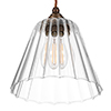 Ashley Fluted Pendant Light (ES) Antiqued Brass