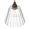 Ashley Fluted Pendant Light (ES) Antiqued Brass