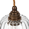 Ashley Fluted Pendant Light (ES) Antiqued Brass