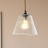 Ashley Fine Fluted Pendant Light Antiqued Brass