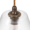 Ashley Fine Fluted Pendant Light Antiqued Brass