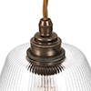 Ashley Fine Fluted Pendant Light (ES) Antiqued Brass