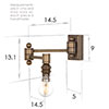 Clayton Wall Light in Antiqued Brass