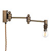 Clayton Plug-In Wall Light in Antiqued Brass