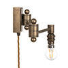 Clayton Plug-In Wall Light in Antiqued Brass
