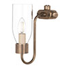 Single Morston Conduit Wall Light in Antiqued Brass