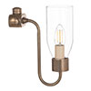 Single Morston Conduit Wall Light in Antiqued Brass