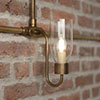 Single Morston Conduit Wall Light in Antiqued Brass