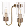 Double Morston Conduit Wall Light in Antiqued Brass