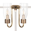 Double Morston Conduit Wall Light in Antiqued Brass