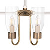 Double Morston Conduit Wall Light in Antiqued Brass