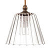 Ashley Fluted Bathroom Pendant in Antiqued Brass